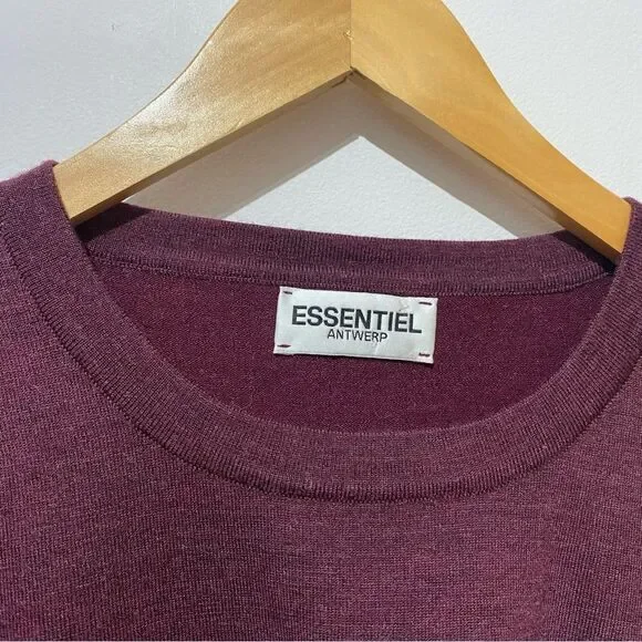 Essential Antwerp Peplum Burgundy Sweater - Picture 2 of 5